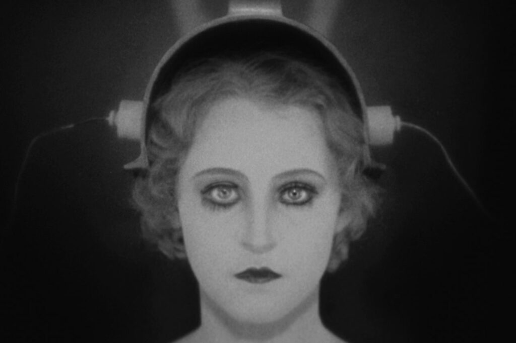 Still of the movie "Metropolis" by Fritz Lang from 1927 of main character Maria
